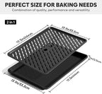 Half Sheet Pan with Cooling Rack 17.3” x 13.1”, Cookie Sheets - Image 2