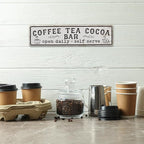 Coffee Signs for Wall, Coffee Tea Cocoa Bar Sign, Retro Metal Tin Sign - Image 4