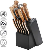 15-Piece Rose Gold Knife Block Set - Image 3