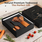 Wooden Spoons for Cooking, Comfortable Grip, Heat Resistant Kitchen Utensils - Image 2
