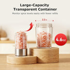 Bonsenkitchen Gravity Electric Salt and Pepper Grinder Set, Type-C Rechargeable - Image 6