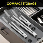 Stainless Steel Tongs for Cooking, Heat Resistant 600 Degrees Metal Kitchen - Image 7