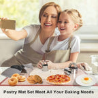 Biscuit Cutter, Pastry Cutter, Bench Scraper, Silicone Pastry Dough Baking Mat - Image 4