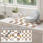 Dish Drying Mats for Kitchen Counter, Waterproof Coffee Mat for Countertop - Image 2