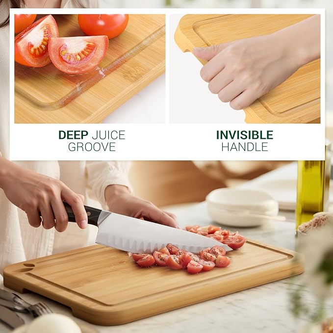 Bamboo Cutting Boards for Kitchen - Image 3