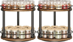 YATINEY Spice Rack, 2-Tier Turntable Organizer, Rotating Spice Rack Organizer - Image 7