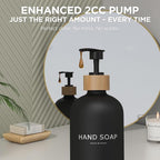 Hand and Dish Soap Dispenser Set, 16oz Glass Bottles - Image 5