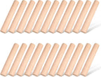 Patelai 20 Pieces Small Wooden Rolling Pin, Dumpling Dough Roller Wooden Mini by Patelai