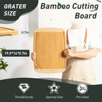 Bamboo Cutting Board Set Non Slip Feet Over Sink Acrylic Counter Lip Glass - Image 2