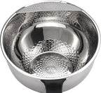 Rice Washer Strainer Bowl Quinoa Washing Bowl whit Handle Stainless Steel - Image 4