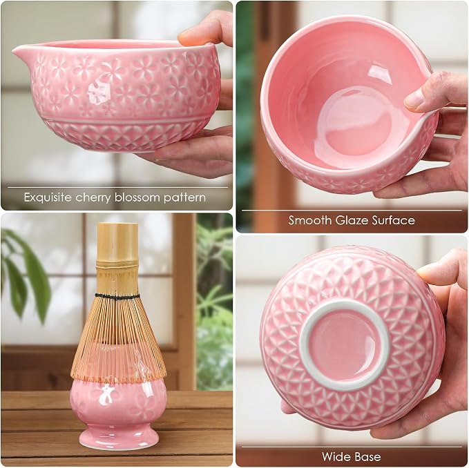 7Pcs Matcha Whisk Set, Matcha Set Whisk and Bowl, Bamboo Scoop, Scoop Rest - Image 3
