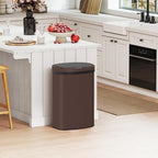 PayLessHere | 13 Gallon Stainless Steel Trash Can | Brown | Automatic Touchless - Image 2