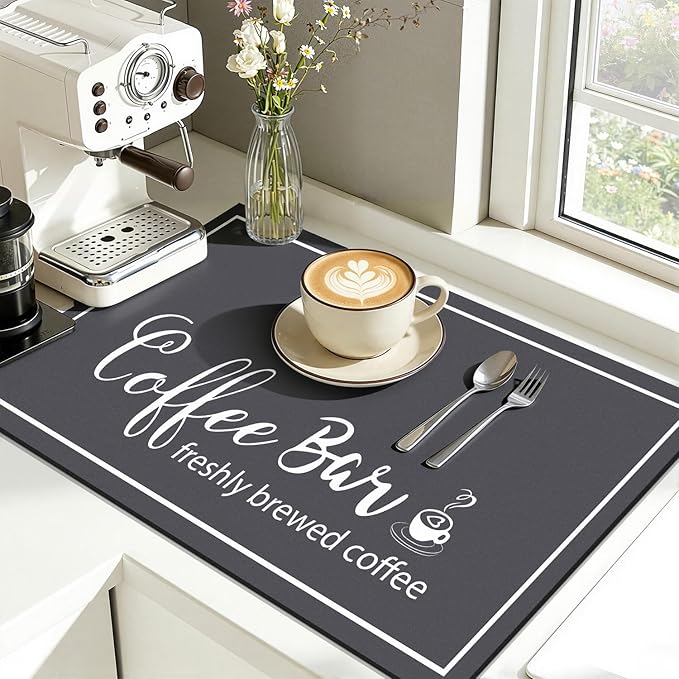 Findosom Dish Drying Mat, Cuttable Drying Mat by Findosom