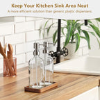 Clear Glass Soap Dispenser Set - Image 2