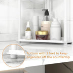 Jesginboo 2 Tier Bathroom Counter Organizer, Vanity Organizer Corner Shelf - Image 6