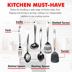 Chef Craft Select Turner/Spatula, 13.5 inch, Stainless Steel - Image 6