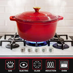MUELLER HOME 4.5 QT Enameled Cast Iron Dutch Oven, Heavy-Duty Casserole Dish - Image 5