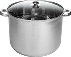 Ecolution Stainless Steel Stock Pot, Encapsulated Induction Ready Cooking Pot by Ecolution
