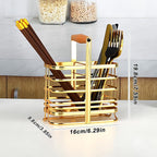 Caliamary Utensil Holder, Stainless Small Stainless Steel Cutlery Drainer Caddy - Image 7
