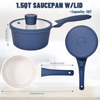 1.5QT Nonstick Saucepan with Lid - Image 8
