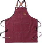 Tosewever Canvas Cross Back Chef Cotton Aprons by Tosewever