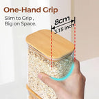 ComSaf 1.2 Qt Rectangle Glass Storage Containers - Image 4