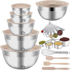 WEPSEN Mixing Bowls Set, Measuring Cups and Spoons by WEPSEN