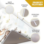 Winter Deer Dish Drying Mat for Kitchen Counter Xmas Trees Snowflake Festival - Image 4