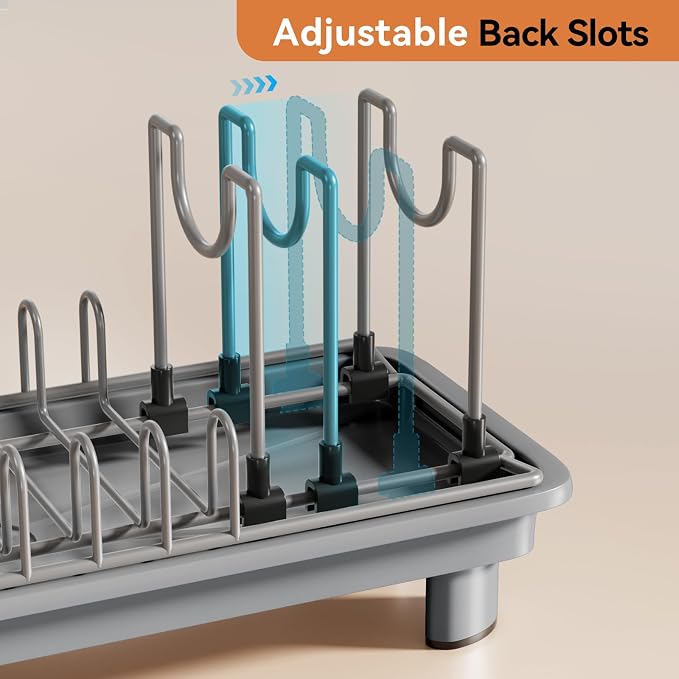 Laveshop Small Dish Drying Rack, Compact Dish Drainer - Image 2
