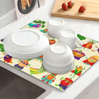 Vegetable Superhero Cartoon Dish Drying Mats - Image 2