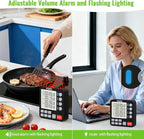 Digital Dual Kitchen Timer, 4-Channel Magnetic Countdown Timer - Image 3