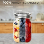 Eathtek 16 oz Glass Mason Jars - Image 3