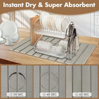 Large Stone Dish Drying Mat for Kitchen Counter, Eco-friendly, Instant Drying - Image 5