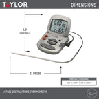 Taylor Programmable Instant-Read Wired Probe Digital Meat Thermometer, - Image 2