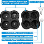 CAMKYDE Rose Ice Cube Tray 2.5 Inch, 4 Cavity Silicone Rose Ice Cube Mold - Image 3
