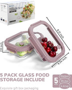 5-Pack Borosilicate Glass Containers - Image 2