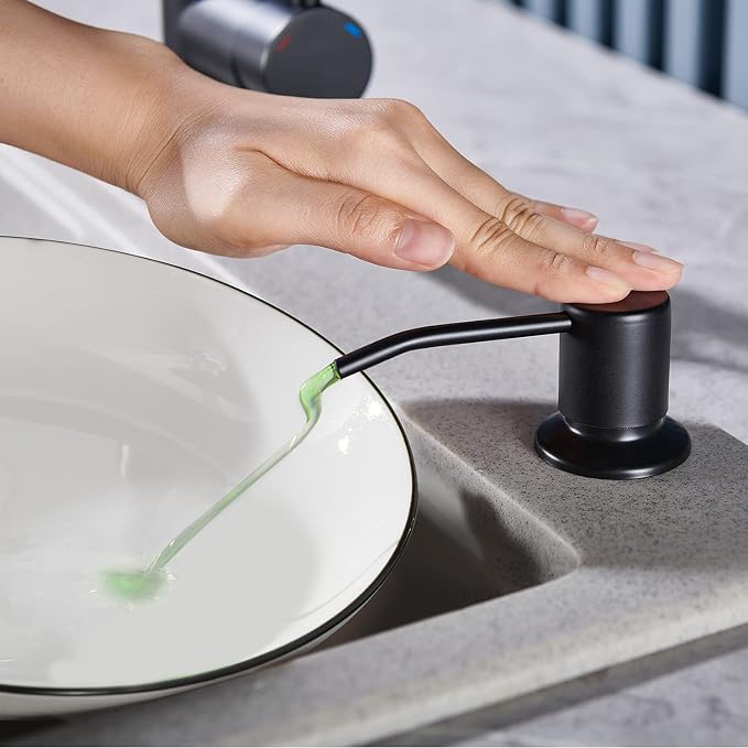 Soap Dispenser for Kitchen Sink Matte Black, Lotion Dispenser for Kitchen Sink - Image 5