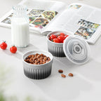 vancasso 6 oz Ramekins with Lid, Porcelain Creme Brulee Souffle Dishes - Image 8