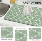 WISELIFE Dish Drying Mat Super Absorbent Drying Mat Large Dish Drying Mats - Image 4
