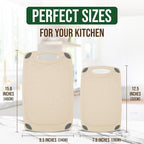 AXIOM CREATIONS 2-Piece Reversible Cutting Board Set Made from Natural Food - Image 4