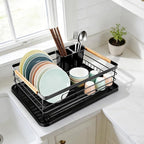 Dish Racks for Kitchen Counter, Thickened Metal Dish Drying Rack by FVELLIX