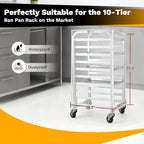 BIEAMA Bun Rack Cover – 10 Tier Half Size Commercial Bakers Racks Speed Pan - Image 2