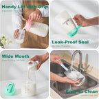 32oz Glass Pitcher with Lid, Heat & Cold Resistant, Leak-Proof Wide-Mouth Milk - Image 6