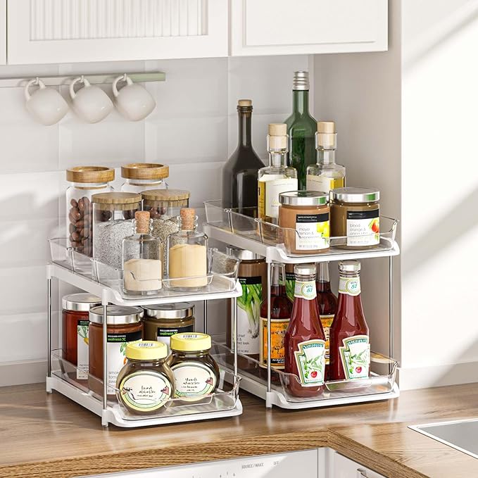Delamu 2-Tier Multi-Purpose Bathroom Under Sink Organizers and Storage - Image 7