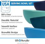 US Acrylic Vista Durable Plastic Salad and Serving 10-inch Bowls | Set of 4 in - Image 2
