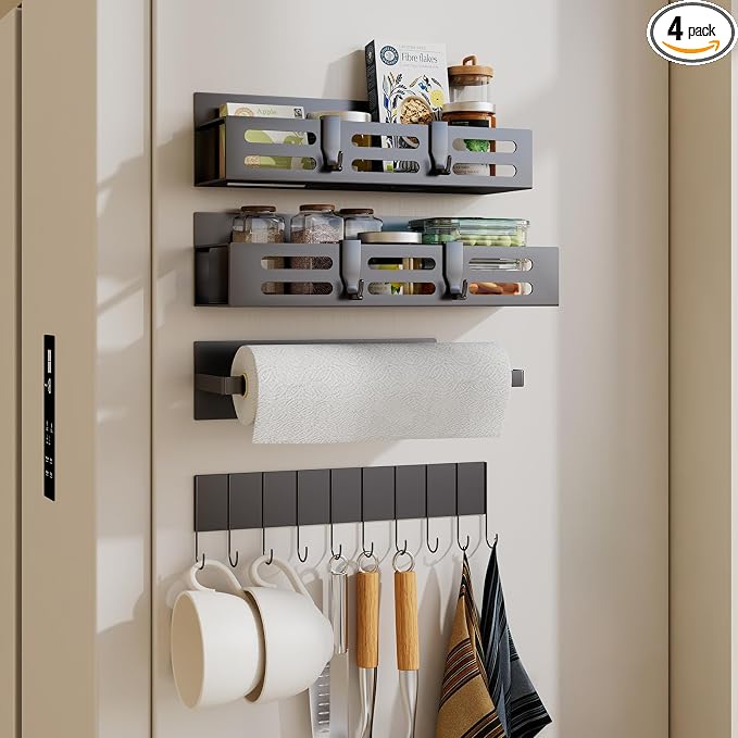 SETBAOO 4 Pack Magnetic Spice Rack by Unknown