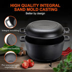 Overmont 2-in-1 Cast Iron Dutch Oven - 5QT Pre-Seasoned All-in-One Casserole - Image 8