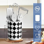 Kitchen Utensil Holder for Countertop， 6.4" Ceramic Utensil Holder Deep and - Image 3