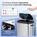 WLIVE 13 Gallon Trash Can, 50 Liter Large Capacity Motion Sensor Automatic - Image 4