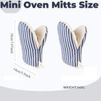 1 Pair Mini Oven Mitts, High Heat Resistant Oven Gloves, Kitchen Short Oven Mit - Image 3